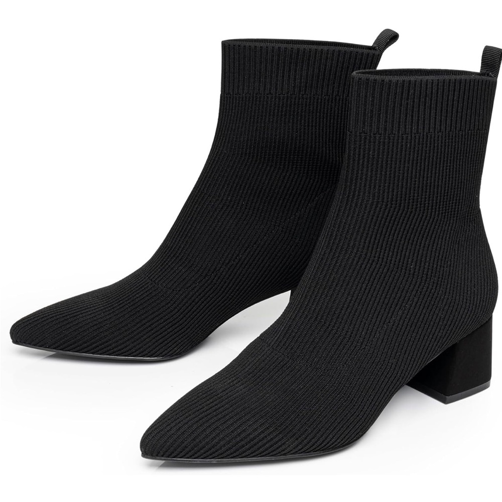 Trary knit‎ boot stretch low heel size 8 NEW